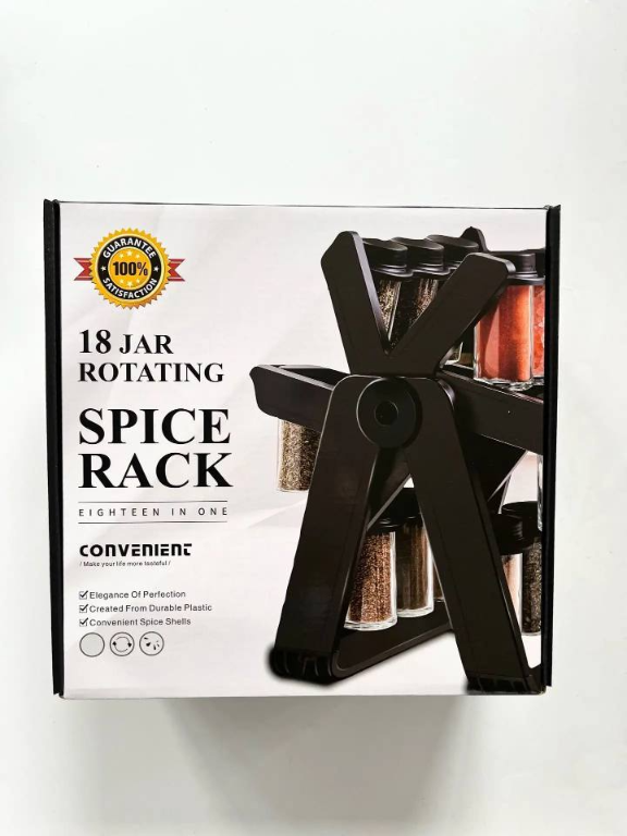 18 Jar Premium Rotating Spice Rack - Image 4