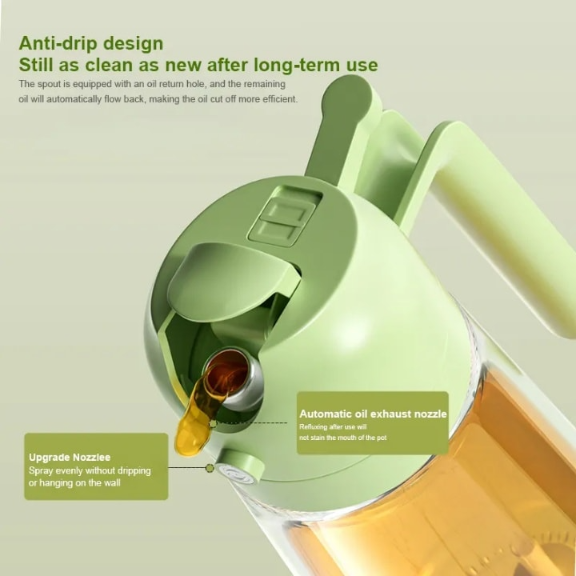 2 in 1 Oil Dispenser and Oil Sprayer Bottle - Image 3