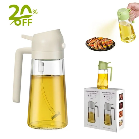 2 in 1 Oil Dispenser and Oil Sprayer Bottle