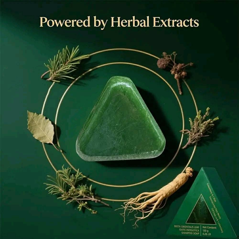 Seven Nature Green Shampoo Soap Bar - Image 3